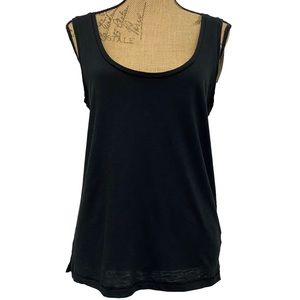 NWT J. Crew Vintage Cotton Casual Black Scoop Neck Tank Top- size M